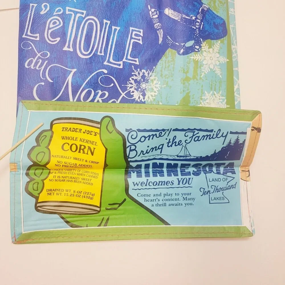 Trader Joe’s Reusable Grocery Tote Bag Goat Winter Design Limited Edition NWT